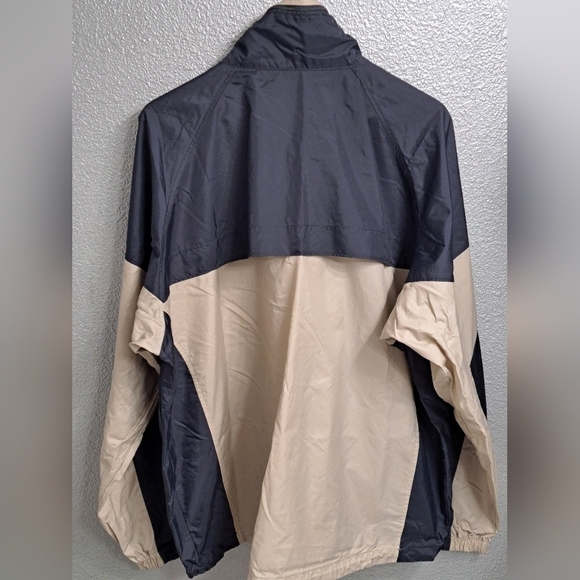 Columbia Tan & Blue Colorblock Rain Jacket    Size XL - Picture 8 of 10